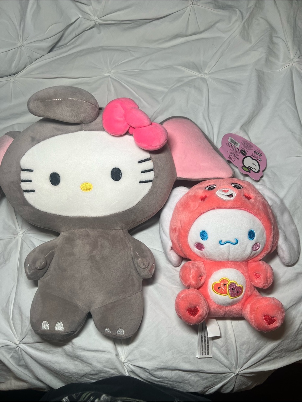 Hello Kitty Plush with Pink Bow and Pink Companion Stuffed Set